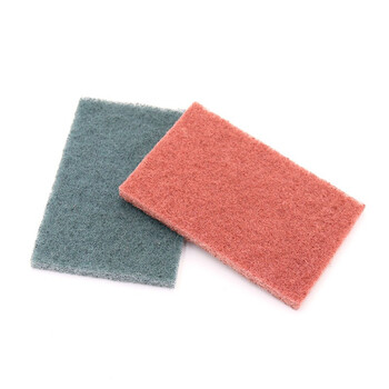 金固牢 KCly-47 金刚砂清洁百洁布洗碗布 （10片）除油清洁布耐磨除锈尼龙刷锅抹布 红色