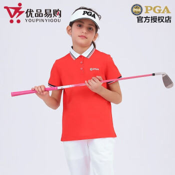 pga 儿童高尔夫衣服 2021新款 女童春夏服装 短袖t恤童装 pga 101157