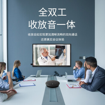 润普Runpu视频会议全向麦克风无线(适合10-40㎡中小型会议室4米拾音)蓝牙桌面扬声器喇叭音响RP-M55W