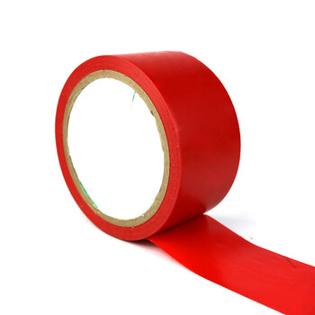 谋福（CNMF）84828 警示胶带 地板胶带斑马线胶带 安全警示胶带 地面标识警戒线 （ 加宽6cm款 红色）