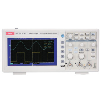 优利德（UNI-T）UTD2102CEX数字存储示波器 100MHz 1G采样率 双模拟通道USB存储  1年维保