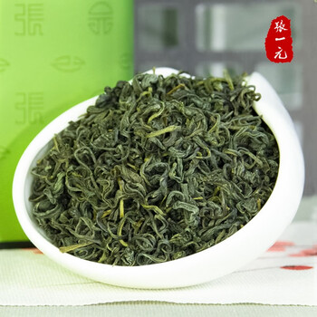 张一元茶叶2024雨前绿茶一级高山绿茶罐装300g 