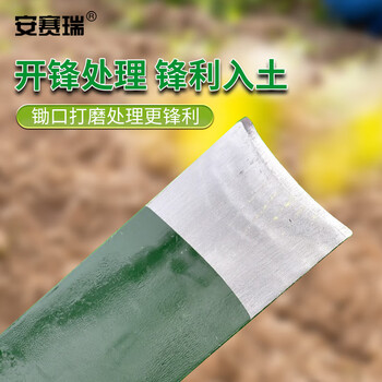安赛瑞 锄头 开荒翻地农用除草条锄头 1.2米椿木长柄钢制园林园艺锄头 27102