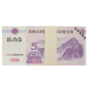 飞尔（FLYER）银行练功专用100视频道具各种面额逼真比赛券 5元点钞币20000张