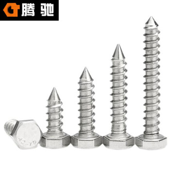 腾驰（CT）034 六角木牙螺丝 DIN571 304不锈钢  M8*25（20支/包）
