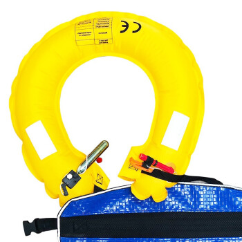 百舟（BAIZHOU）便携式救生腰带 自动充气式救生衣 钓鱼成人大浮力救生圈自动款