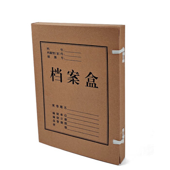 飞尔（FLYER）档案盒 加厚文件资料盒 高质感牛皮纸财务凭证盒 10只装【31x22cm 厚度4cm】