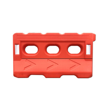 鼎红 吹塑三孔水马145*80cm红色注水围栏施工护栏道路安全隔离墩