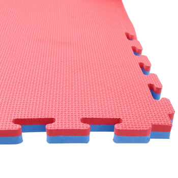 海斯迪克 HK-851 跆拳道地垫 商场eva泡沫拼接地垫 运动训练泡沫垫子 红蓝-T型纹4cm厚 1*1米