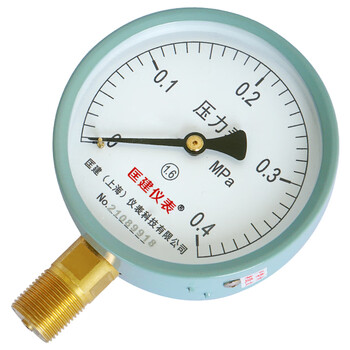 匡建仪表（CONJANT）Y-100压力表直径100mm M20*1.5螺纹径向安装0-0.4mpa