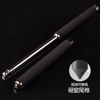 战术国度 21寸淬火三节棍 防身武器甩鞭非加厚伸缩短棍钢摔棍子 银色豪华版