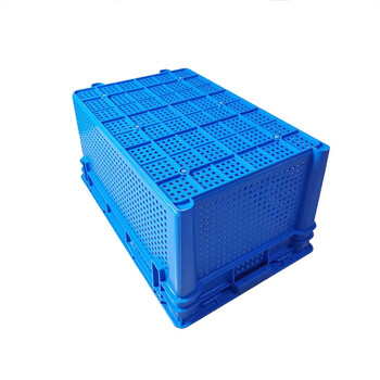 时通塑料筐错位箩错位筐堆叠筐套子筐加厚蔬菜水果箩筐海鲜水产框周转筐子错位筐400-160