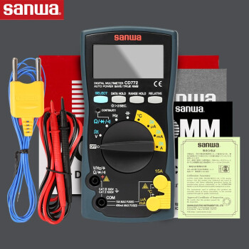 sanwa CD772 数字万用表大屏背光电流15A真有效值 1年维保