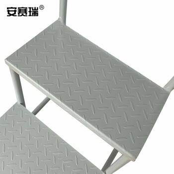 安赛瑞 登高梯 平台离地0.6米两步梯仓库超市库房物流登高车 带滑轮登高取货梯 平台梯可移动货架26178