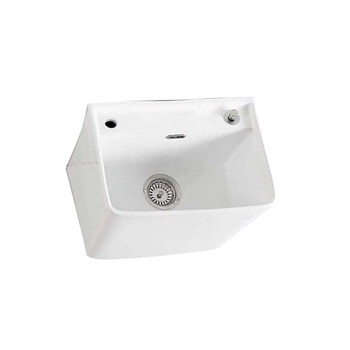 星期十阳台陶瓷洗拖把池拖布池落地式310+一键排水+龙头孔 46cm*34cm*40cm定制