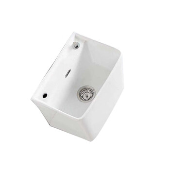 星期十阳台陶瓷洗拖把池拖布池落地式310+一键排水+龙头孔 46cm*34cm*40cm定制