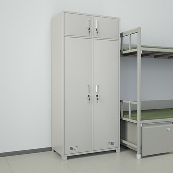 京度双人更衣柜学校单位宿舍加厚更衣柜钢制铁皮双门物品储物柜可定制