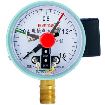 匡建仪表（CONJANT）YXC-100 磁助式电接点压力表精密水压气压表 220V380V通用触头功率30VA 0-1.6mpa 1 1