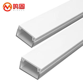 鸣固 PVC线槽 明装方形走线槽网线电线地线槽板 不带背胶 加厚款 塑料线槽\PVC 20×10mm 1米/根（5根装）