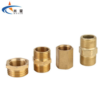 米星（MSTAR）铜对丝补芯内外丝接头水暖配件 铜双头外丝 4分-6分