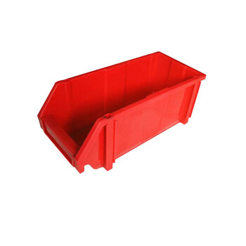 访客 FK 加厚零件盒塑料斜口组合式货架背挂零件盒工具物料分类盒5个装GL-8161红色