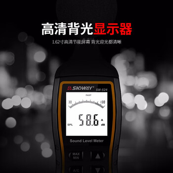 深达威分贝仪工业级声级计高精度手持噪音计  SW-523（A/C记权+秒级取样）