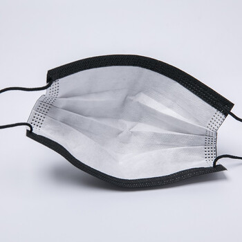 CM朝美 黑色3层独立包装【1000只】防唾液飞沫细菌工业劳保pm2.5防雾霾粉尘花絮颗粒物一次性防护口罩