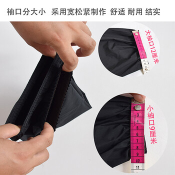 者也（ZYE）长款防水防油套袖水产市场加工烧烤厨房屠宰护袖耐磨劳保袖套 深蓝色 