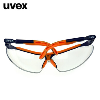 uvex优唯斯 9160265护目镜高贴合度休闲款镜腿可调柔软贴面i-vo安全眼镜蓝橙 定做 1副