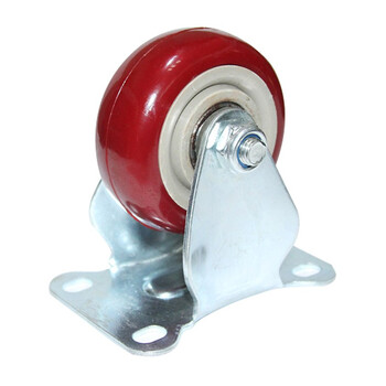 京云灿万向轮静音轮子带刹车3寸重型塑芯聚氨酯轮4寸5寸平板手推车4寸刹车轮