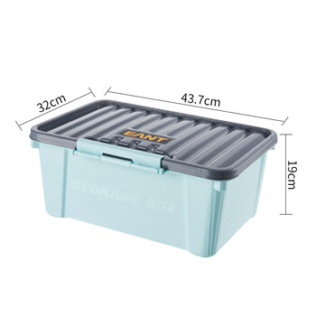 访客 FK 加厚型工具箱PP塑料收纳箱零件盒螺丝收纳盒电子元件盒分格箱物料盒乐高玩具收纳盒清新绿灰盖