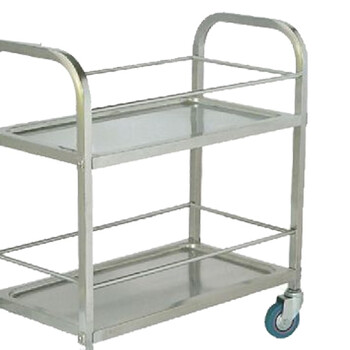 超宝（CHAOBAO）D-14C 不锈钢双层酒水车（大号） 移动置物架 大堂茶水饮料车移动茶水甜品车