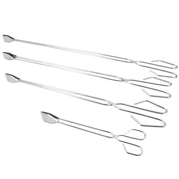 海斯迪克 HKQJ07 不锈钢色垃圾夹 夹拾物器 取物器食物夹 碳夹 环卫垃圾夹 55cm