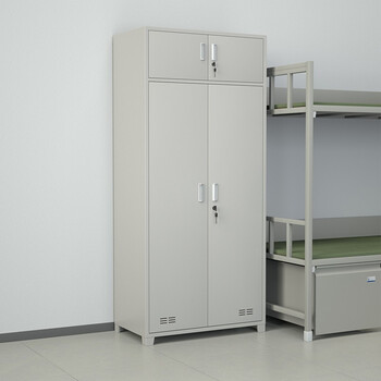 京度单人衣柜学校单位宿舍加厚更衣柜钢制铁皮双门物品储物柜可定制单人衣柜