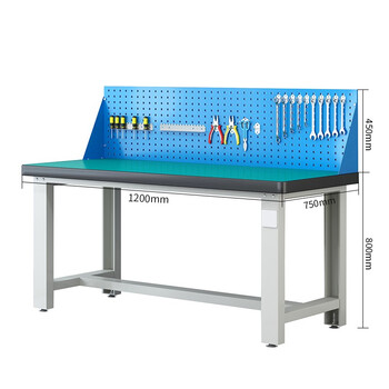 知旦重型工作台1.2米检验装配台实验室桌流水线检验台GZ970单桌带挂板