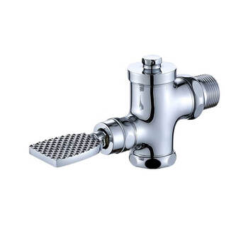 星期十 脚踏小阀体-1寸DN25 铜入墙式冲洗阀蹲便器脚踏式冲洗阀 入墙式厕所冲洗阀定制