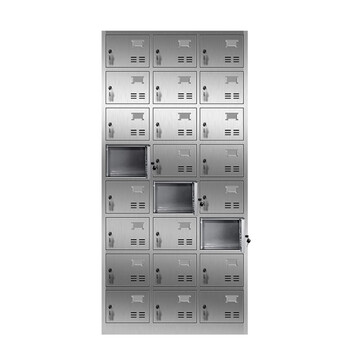 京顿JINGDUN 201不锈钢更衣柜钢员工储物柜宿舍健身更衣浴室寄存鞋包柜 二十四门更衣
