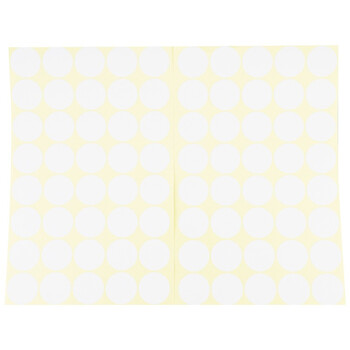 海斯迪克 gnjz-1322 彩色不干胶圆点标签贴纸 分类记号贴 25mm白色（600贴）