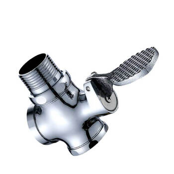 星期十 小脚踏-6分DN20 铜脚踩式蹲便器冲水阀 脚踏冲洗阀 厕所冲洗阀定制