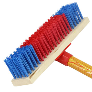 卫洋 WYS-348 木柄彩丝硬毛地刷 物业长杆刷瓷砖地板卫生间刷子 25CM