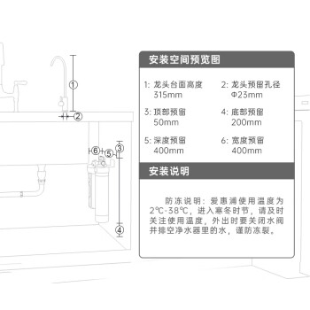 爱惠浦（Everpure）厨房餐饮用水 前置过滤 直饮0耗电0废水 净水器Insurice PF Single-i5002-plus