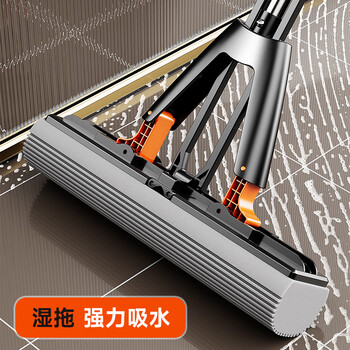 佳帮手海绵胶棉拖把38cm2头家用一拖净免手洗2025吸水洗拖地神器墩拖布