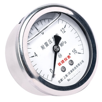 匡建仪表（CONJANT）YN-60Z不锈钢外壳 轴向耐震压力表 水压油压气压表 充油压力表 表盘直径60mm 0-16MPa 