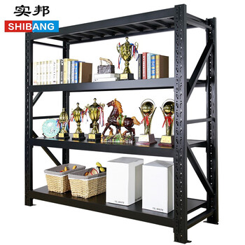 实邦（货架）黑色副架150*50*180=4层180kg 轻型货架 仓库货架