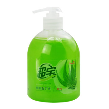 超宝 CHAOBAO 芦荟洗手液酒店商场学校食堂去油污渍健康清香型洗手乳露小瓶装500ml