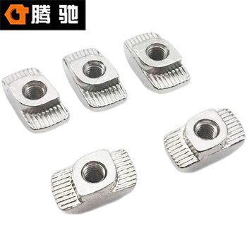 腾驰（CT)-119 欧标T型螺母滑块螺母 20/30/40/45型 碳钢镀锌国标船型滑块螺帽  国标40型-M4(5个)滑块