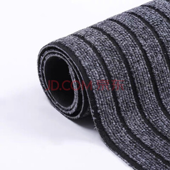 雅的（yade）雅的 入户玄关七条纹地垫吸水除尘蹭土脚垫厨房防油地垫 大红色 120*180 /张