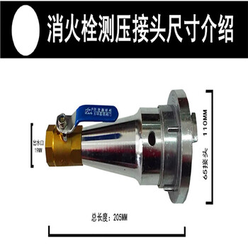 威陆消火栓测压接头消防栓压力测试消火栓试水检测装置【消火栓测压接头2.5级】