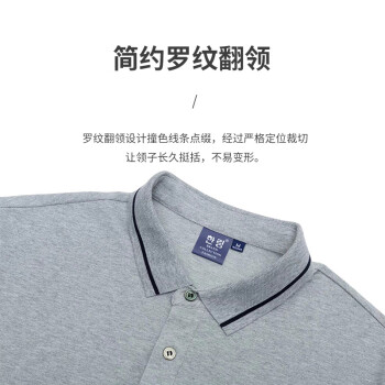 者也（ZYE）夏季翻领polo衫短袖简约定制T恤工作服文化广告衫 96008 天蓝色 S码 