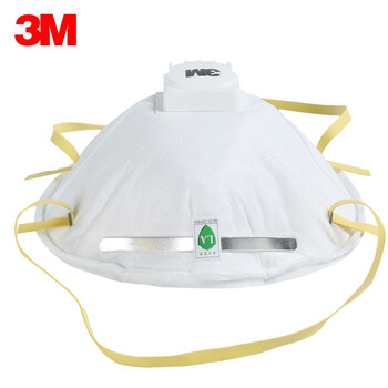 3M8210V防尘口罩N95带呼吸阀罩杯形防雾霾飞沫粉尘防颗粒口罩 10只装（一盒）